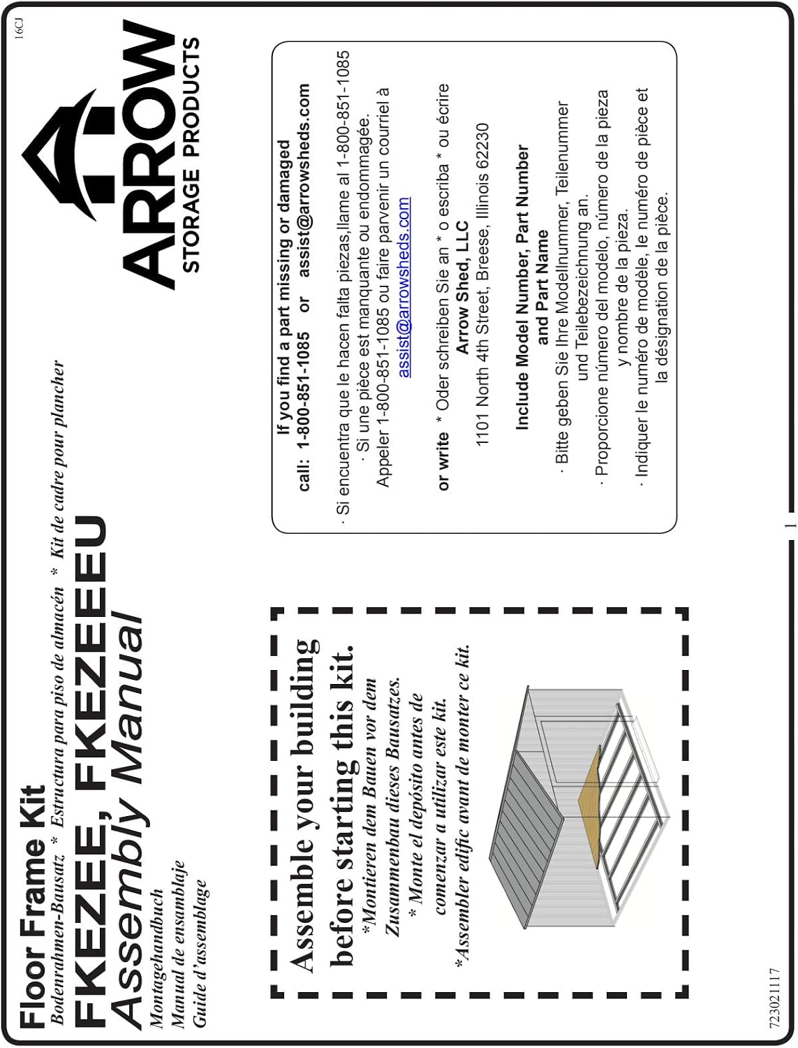 Arrow Floor Frame Kit for Shed and Storage Buildings