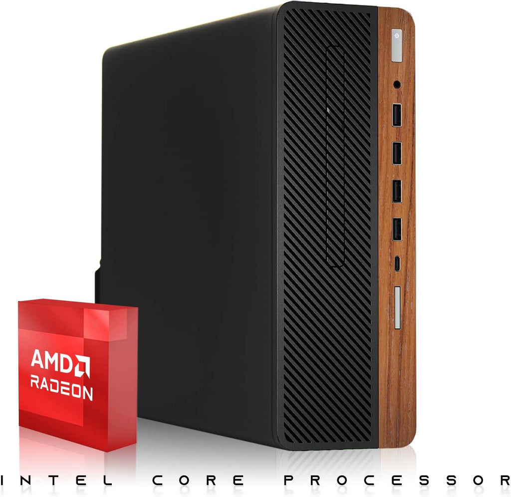 HP Dark Single Premium Desktop Computer PC – AMD Processor,16GB RAM,512GB SSD,24 Inch Curved Monitor,RGB Keyboard with AI Copilot Key and Mouse,RGB Soundbar,Windows 11(Renewed)