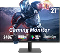 Viewedge 27 inch Gaming Monitor 240 Hz 1ms FHD 1920x1080 Computer Monitor, 110% sRGB HDR10 HDMI x 2 & DP x 2 Port, Built-in Speakers, Support Freesync and Wall Mount