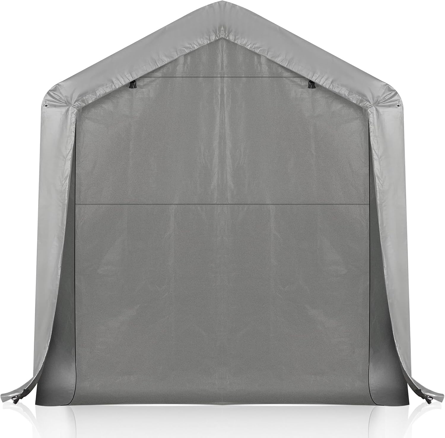 VINGLI Outdoor Portable Storage Shed, Heavy Duty Bike Tent with Roll-up Zipper Door, Waterproof and UV Resistent Carport for Motorcycle, Garden Tools and Firewood (8x8x6.7ft)