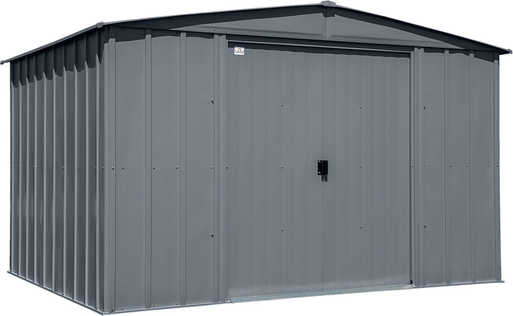 Arrow Classic Steel Storage Shed, 10x8, Charcoal