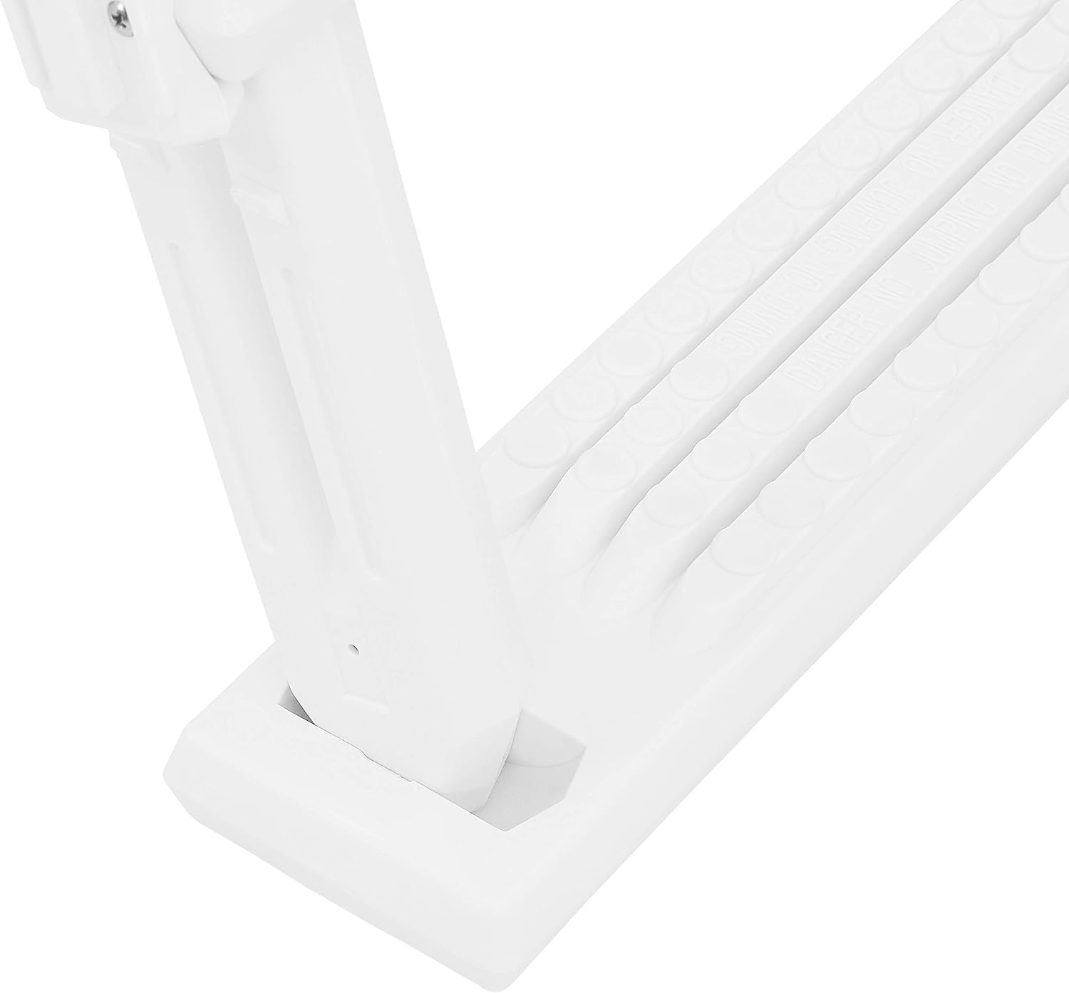 XtremepowerUS Deluxe Above-Ground Pool Ladder A-Frame Swimming Non-Sliip Step Ladder, White