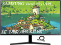 Samsung 32' ViewFinity UJ59 Series LED Monitor, 4K UHD (3840x2160), 60Hz, 4ms, FreeSync, HDMI, Display Port, Eye Saver,Flicker Free Mode, Dark Gray, with GSF HDMI Cable