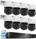 ZOSI C290 4K 16CH POE Security Camera System for 24/7 Recording, 8 x 8MP Wired PoE IP Cameras Outdoor, 360 View, AI Human/Vehicle/Face Detection, Two-Way Talk, Siren Alarm, Auto Tracking, 4TB HDD