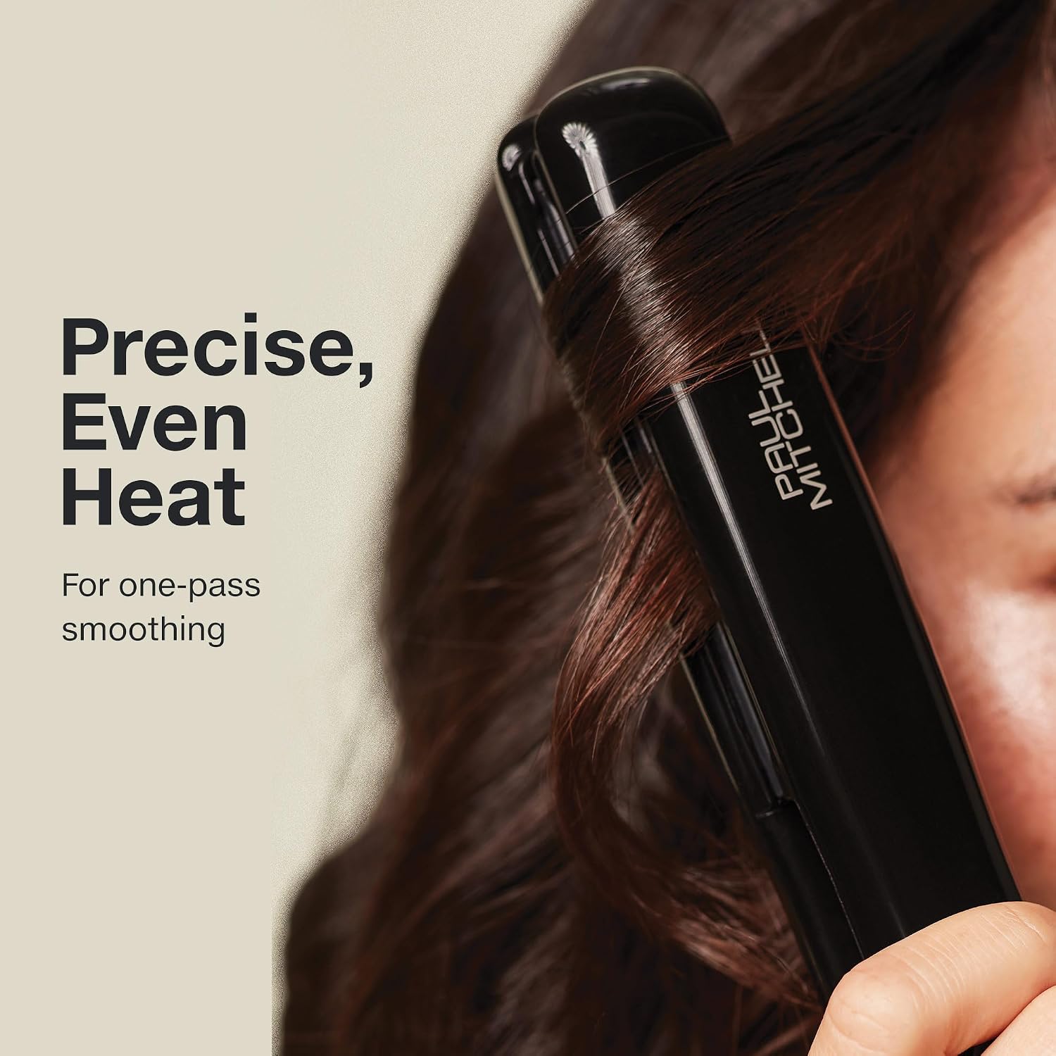 Paul Mitchell Style+ 1' Ceramic Flat Iron, Adjustable Heat Settings, for Straightening + Curling
