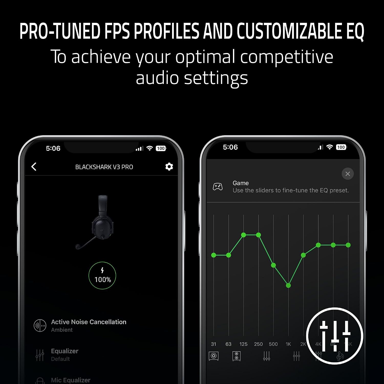 Razer BlackShark V3 Pro Wireless ANC Gaming Headset for PS5: Full Band Mic - 50mm Drivers - 2.4 GHz, Bluetooth, 3.5mm - Works with PC, Mac, Nintendo Switch, Smartphone - Long Battery Life - White