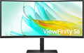 SAMSUNG 34' ViewFinity S65UA Series Ultrawide QHD Curved Monitor, HDR10, 100Hz, 350 nit, USB- C, Adjustable Stand, Intelligent Eye Care, LS34C650UANXGO, Black