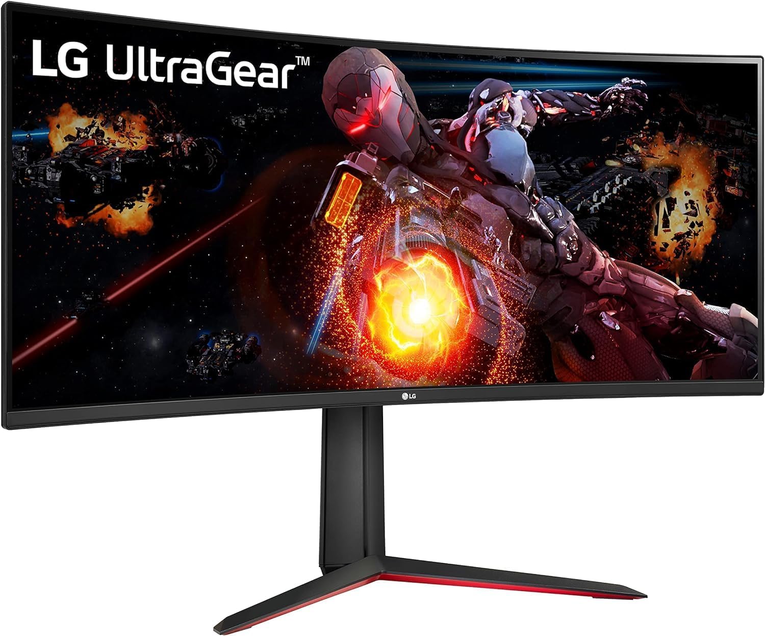 LG 34 inch Ultragear Curved Gaming Monitor, 160Hz, 5ms, QHD 21:9 (3440x1440) VA with HDR 10 Compatibility, AMD FreeSync Premium, Black, with 5ave HDMI Cable