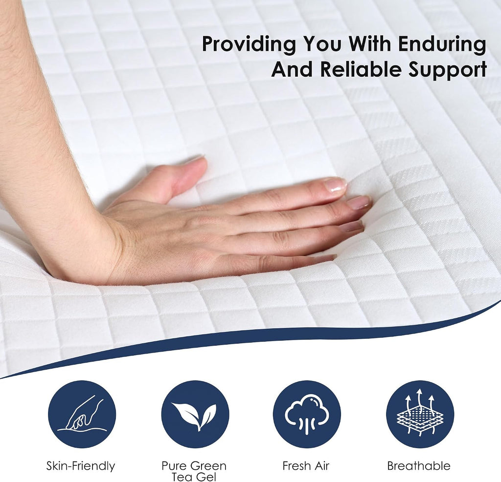 Queen Size Mattresses 12 Inch, Cooling Gel Infused Memory Foam Mattres in a Box, Used for Restless Sleepers and Deeper Rest, CertiPUR-US Certified & Fiberglass Free, Washable Cover