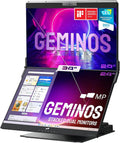 Mobile Pixels Geminos (2 x 24 inch) IPS Dual Stacked Computer Monitors with 65W USB-C Charging, 1080P Webcam&Speakers, All-Inclusive Workstation PC Monitor, USB-A/USB-C/HDMI, Ergo Design(2 Monitors)