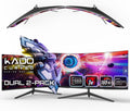 Kado Dual Gaming Monitor Setup - 2-Pack 34' Curved 1500R 165Hz 1ms Ultrawide 21:9 3440x1440 WQHD Computer Monitor, Stacked Gaming AMD FreeSync Premium, VESA Mount HDMI DisplayPort Built-in Speakers