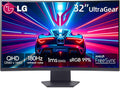 LG 32 Inch Ultragear QHD 1440P Curved Gaming Monitor, 180Hz, 1ms, 1000R, Widescreen, AMD FreeSync, HDR10, Black Stabilizer, sRGB 99%, DisplayPort & HDMI, Borderless Design, Tilt Adjustment, Black