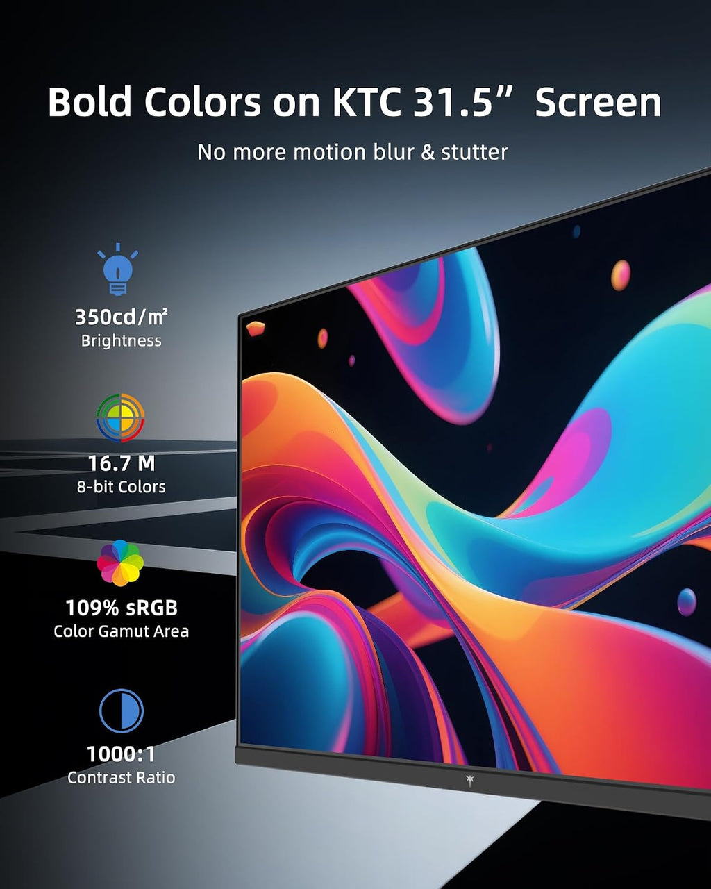 KTC 32 Inch Computer Monitor 2K - 1440P IPS Monitor 120Hz, Adaptive Sync, 109% sRGB, HDR10, Eye Care, HDMI Displayport, Tilt, VESA Compatible for Home Office Gaming, White, H32D6 (Renewed)