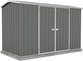 Absco Premier Storage Sheds, 10'x5' Metal Garage, DIY Backyard Shed, Utility Tool Storage, Weather & Wind Resistant Aluminum Panels & Steel Frame, Maintenance-Free, 12 Year Warranty, Woodland Gray