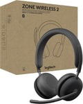 Logitech Zone Wireless 2 Premium Noise Canceling Headset with Hybrid ANC, Certified for Microsoft Teams Over Native Bluetooth and Fast Pair, Engineered for Intel Evo laptops, Graphite