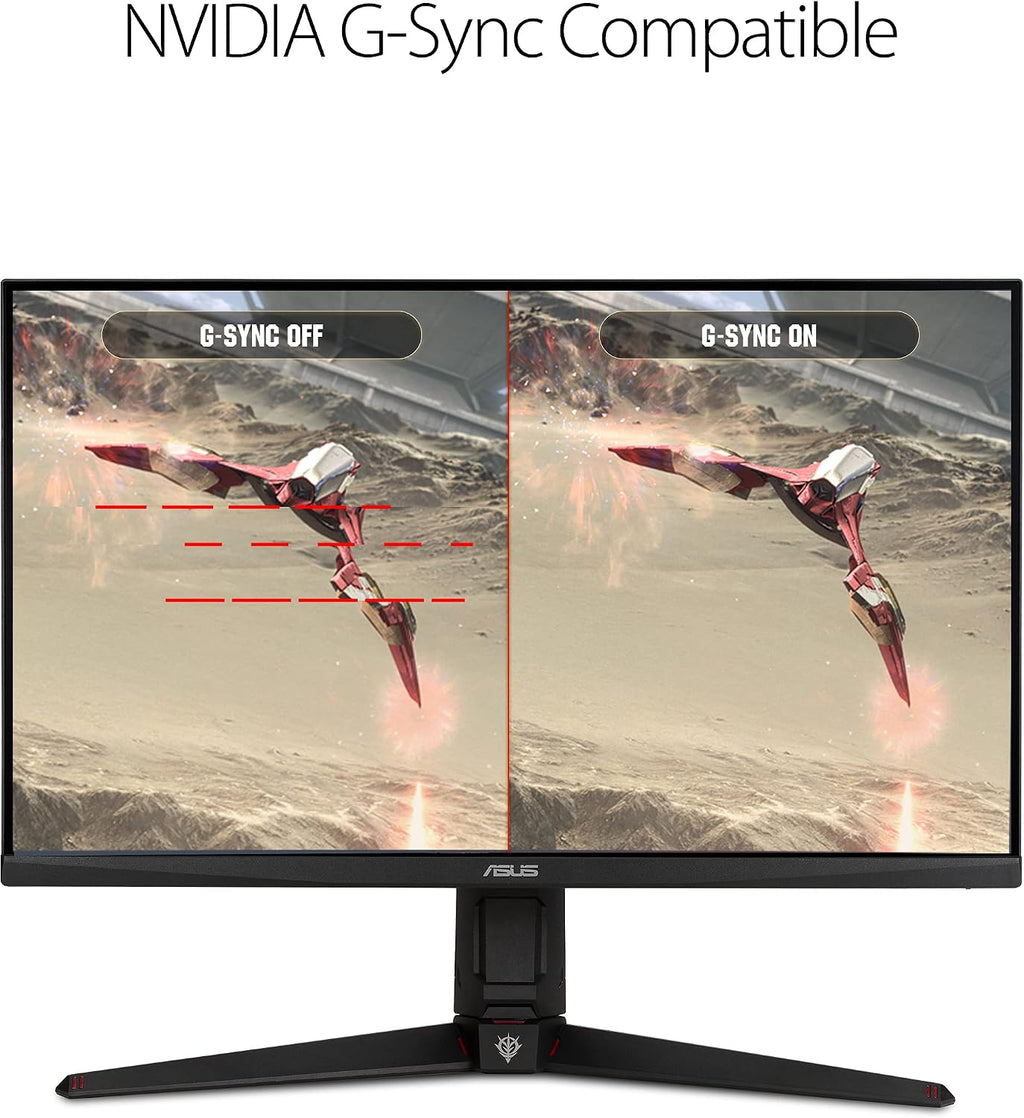 ASUS TUF Gaming 27' 1440P HDR Monitor (VG27AQGL1A) ZAKU II Edition - QHD (2560 x 1440), 170Hz, 1ms, IPS, G-SYNC Compatible, Extreme Low Motion Blur Sync, 130% sRGB, Eye Care, DisplayPort, HDMI, USB