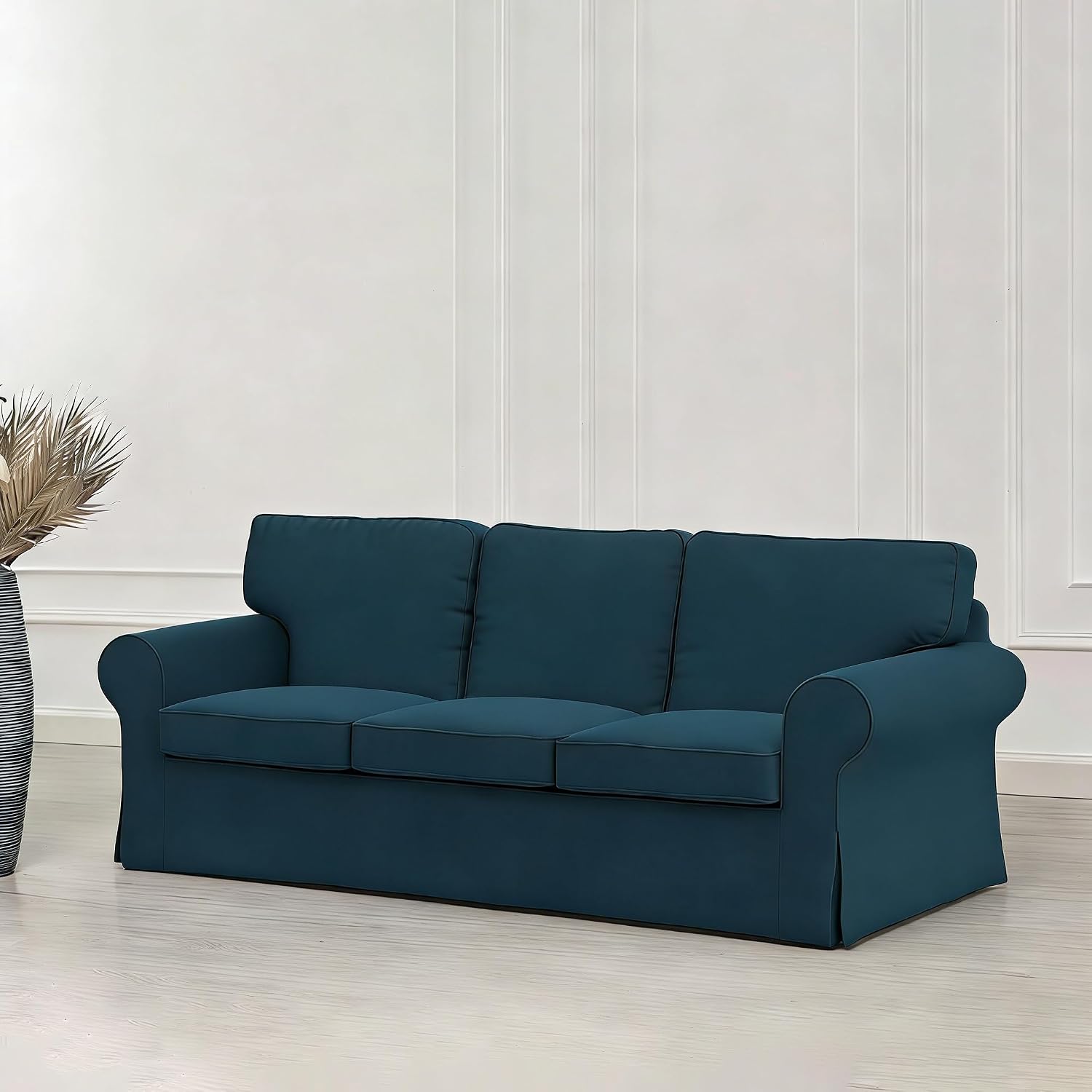 Ektorp Sofa Cover Replacement for IKEA Ektorp Sofa Cover 3 Seat, Ektorp Couch Cover, Ektorp Cover Only!(Daily Blue)