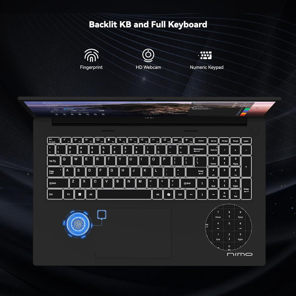 NIMO Copilot+ PC, 17.3 AI-Laptop, AMD Ryzen AI 9 HX 370(50 Tops NPU) Radeon 890M, 64GB DDR5 RAM 4TB SSD, 144Hz, PD 100W USB-C 4.0, Wi-Fi 6E AI Laptop for Mobile Workstation Programmer Business-Gaming
