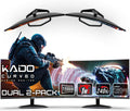 Kado Dual Gaming Monitor Setup - 2-Pack 27' 240Hz 1ms Curved 1500R 1920x1080, AMD FreeSync Premium, Panoramic Gaming Multi-View Split Screen Streaming, VESA Mount HDMI DisplayPort Built-in Speakers