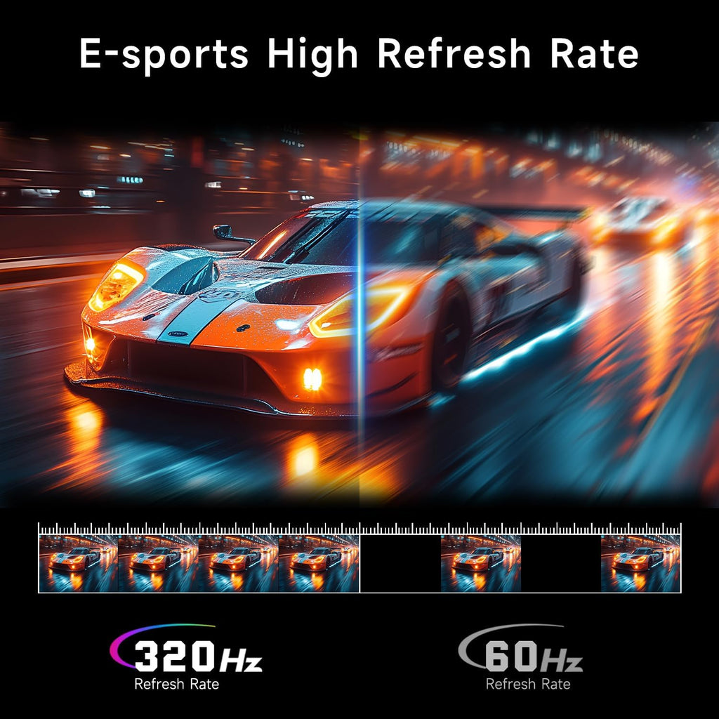 ArcticPro 24.5 inch 320Hz/300Hz/240Hz Gaming Monitor, FHD 1080p Computer Monitor, 1ms, IPS Panel, Adaptive sync, NTSC 85%, sRGB 120%, Ultra Slim, DP x2, HDMI x2, VESA, with DP Cable up to 320Hz