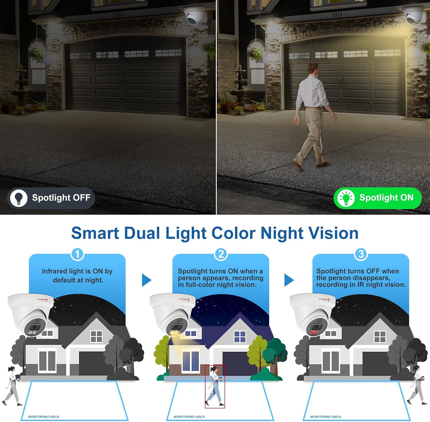 Two Way Audio - Anpviz 16CH 4K PoE Security Camera System, 16PCS 8MP Wired IP Turret Cameras Outdoor, Smart Color Night Vision, Human Vehicle Detection, 12MP PoE NVR with 4TB HDD for 24/7 Recording
