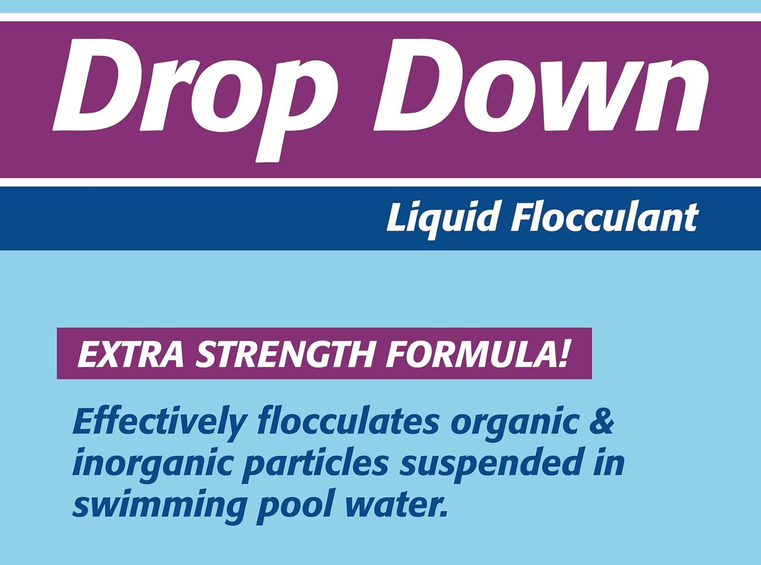 Pool Mate 1-Quart 12-Pack Premium Drop Down Liquid Flocculant, Pool Clarifier, Made in USA