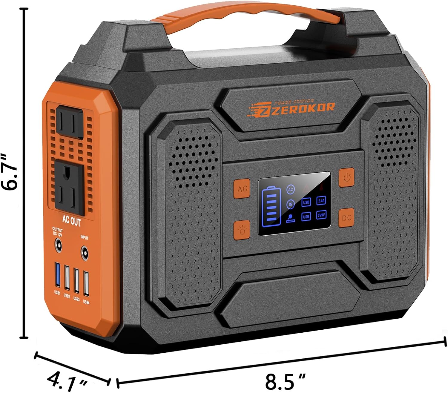 300W Portable Power Station with Foldable Solar Panel 60W, Portable Solar Power Generator with Panels, Camping 65W 110V Power Bank with AC Outlet for Laptop Smart Device RV Outdoor Power Outage
