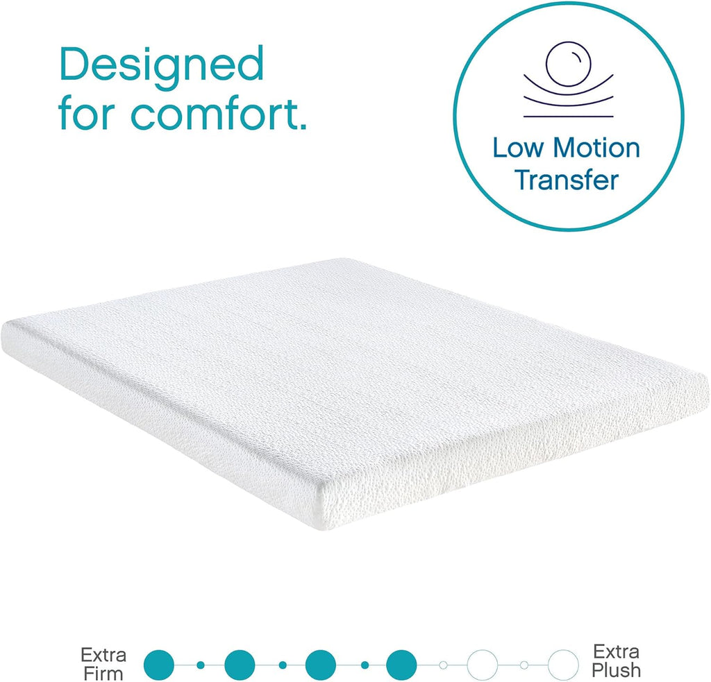 Classic Brands 4.5-Inch Plush Cool Gel Memory Foam Replacement Mattress for Sleeper Sofa Bed Full,White