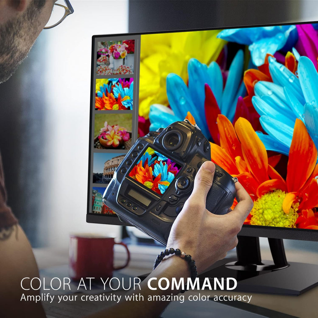 ViewSonic VP2756-4K 27 Inch 4K ColorPro Monitor, IPS Display with 100% sRGB and Pantone Validated for Professional Photo Editing, Advanced Ergonomics, 60W USB-C, HDMI, and DisplayPort Inputs