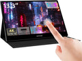 4K UHD Touchscreen Ultra Portable Monitor for Gaming and Designing, 13.3' Slim UHD (3840 x 2160) Touch 100% sRGB, Type-C, USB & Mini HDMI Portable Gaming Monitor with Cover