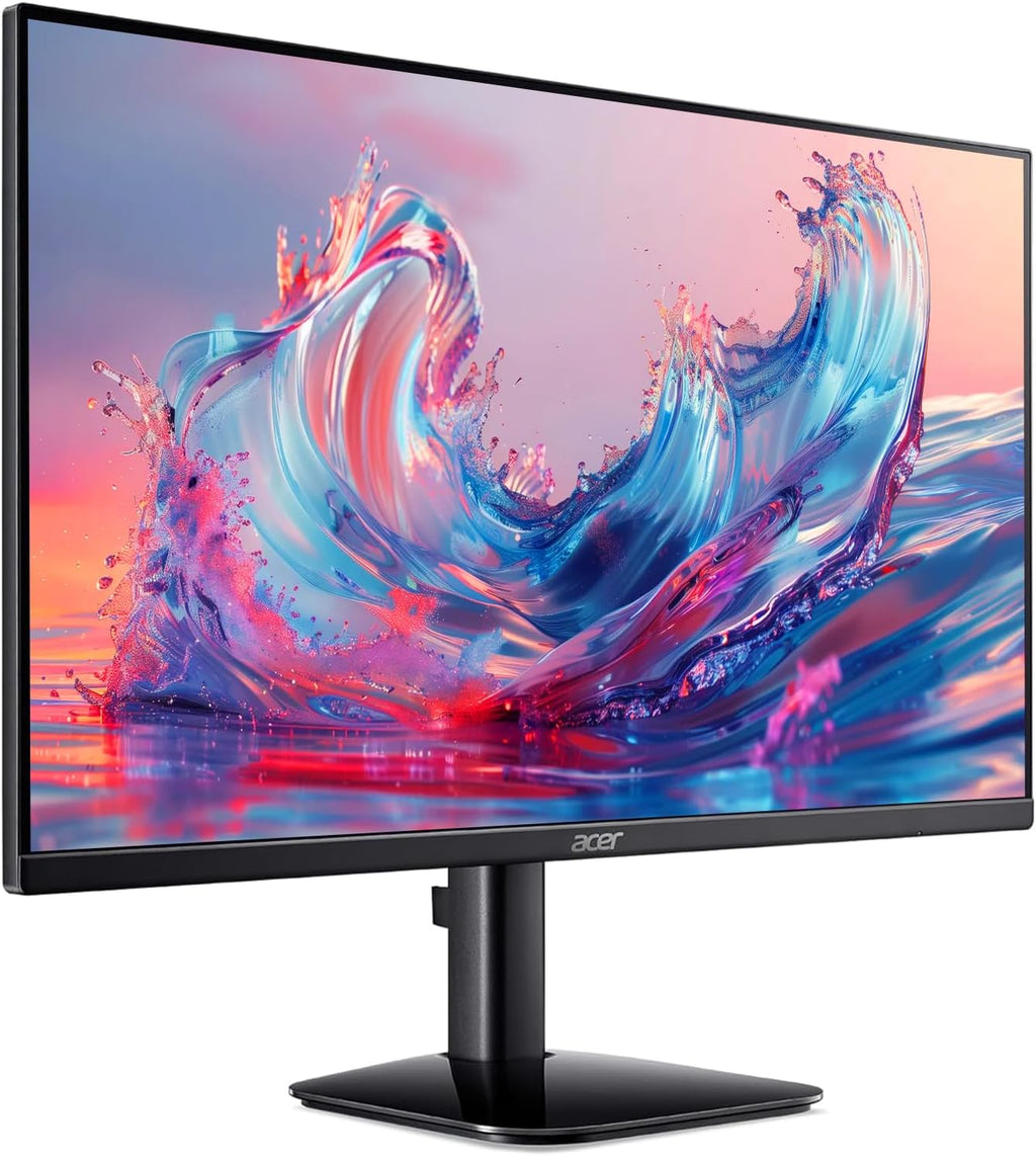 acer 23.8' FHD Office Monitor, 120Hz, Adjustable Tilt, AMD FreeSync, 1ms (VRB), Wall Mountable, IPS, ZeroFrame Design, HDMI & VGA - Black