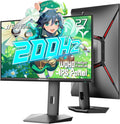 SANSUI Gaming Monitor 27' 1440P 200Hz 180Hz WQHD 2560×1440-AMD FreeSync 1ms DCI-P3 95% Fast IPS Computer Monitor,Height Adjustable Vertical/Horizontal Rotating, 2×DisplayPort/HDMI 丨HDR丨Low Motion Blur