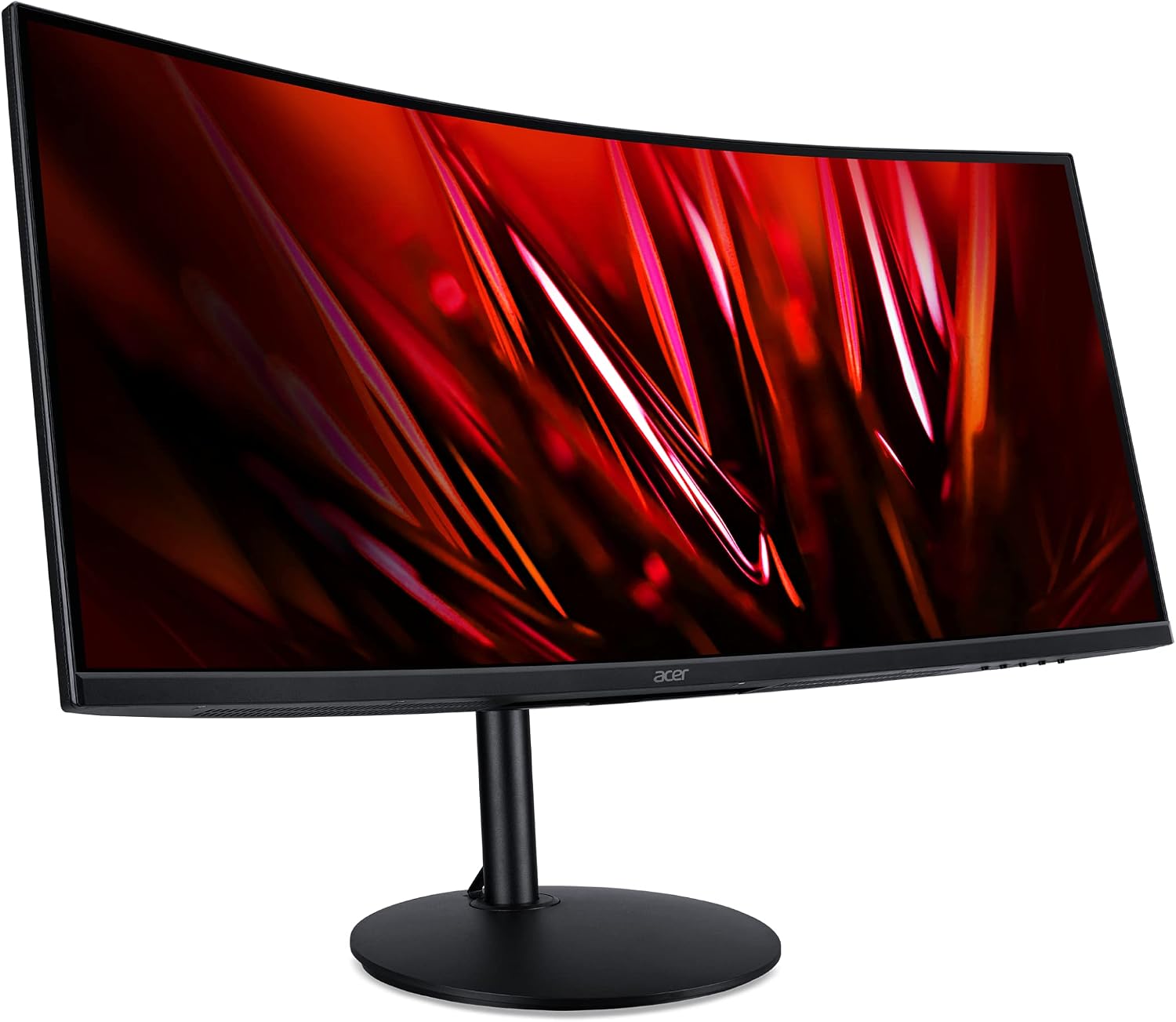 acer Nitro 34' QHD 3440 x 1440 1500R Curved PC Gaming Monitor AMD FreeSync Premium 165Hz Refresh 1ms (VRB) ZeroFrame Design 2 x Display Port 1.4 & 2 x HDMI 2.0 Ports XZ342CU Sbmiipphx,Black
