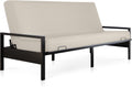 Milliard Full Size Futon Mattress, Ivory, 71 x 52 x 6 Inch, Memory Foam Futon Mattress Full Size, CertiPUR-US, Comfy Sofa Bed, Couch, Removable Washable Hypoallergenic Cover, Frame Not Included