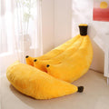 Banana Bean Bag Chair with Ottoman, Floor Sofa Bed with Footrest, Comfy Convertible Lounger for Adults, Plush Couch for Bedroom, Living Room or Dorm, L-Yellow