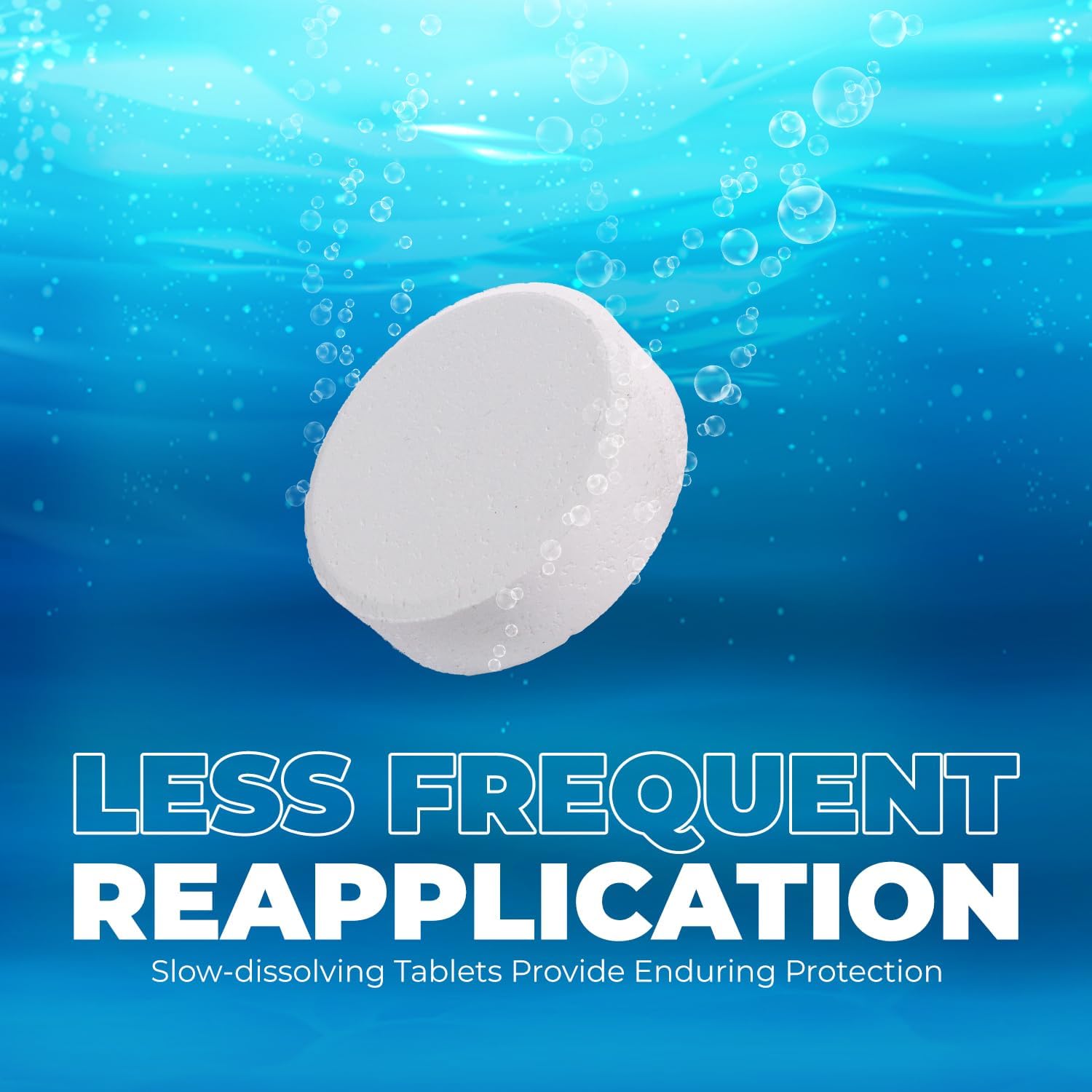 Xtremeclear 3' Swimming Pool Chlorine Tablets 99% Pure Tri-Chlor Pool Sanitizer 45LBS Slow Dissolving Chlorinating Tabs for Swimming Pools, Hot Tubs, Spa