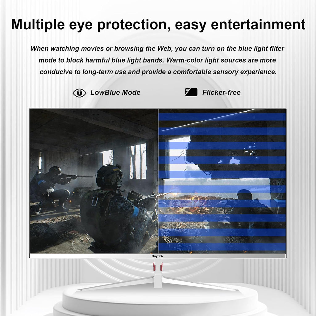 27 Inch Computer Monitor 100Hz IPS FHD 1080P,Built-in Speakers, Frameless Gaming Monitor with FreeSync/G-Sync Compatible, HDR10, HDMI/DP Ports, VESA Mount, Tilt Adjustable