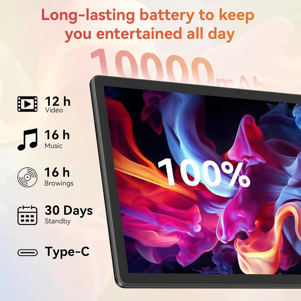 Urao Tablet｜14 inch Android 16 Tablet｜30GB RAM 256GB ROM ｜1920 * 1200 IPS FHD｜10000mAh 30W Fast Charging｜Octa-core Processor｜Wi-Fi 6, BT 5.4｜Dual Camera with Gemini AI｜Keyboard｜Stylus｜Case｜Headphone
