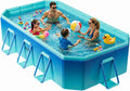 Large Foldable Pool, Non Inflatable Swimming Pool, Foldable Pool for Adults and Kids, Thickened Portable Collapsible Pool for Backyard and Outdoor Use, 116' x 65' x 19'