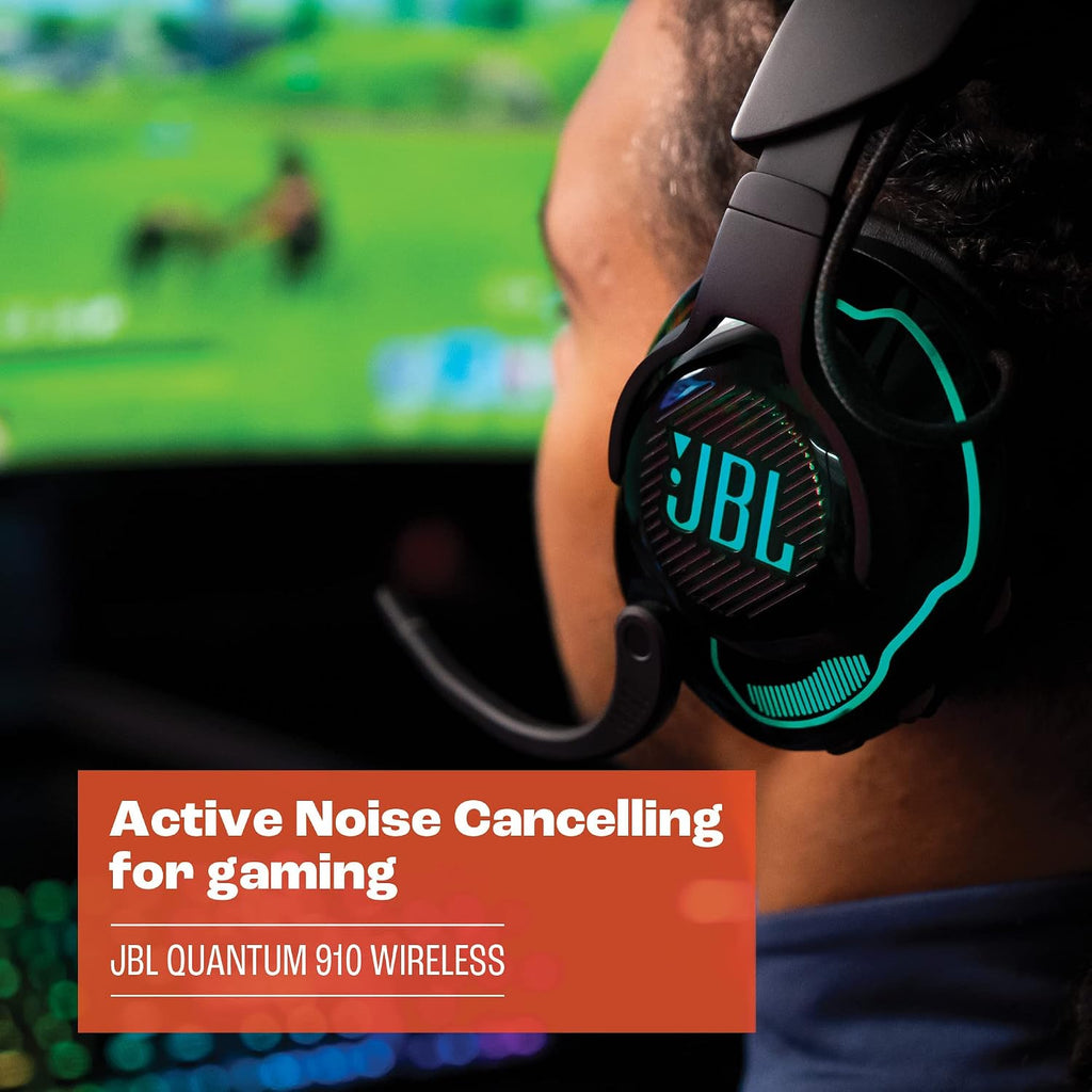 JBL Quantum 910 Wireless Gaming Headset, Black, Large (Renewed)
