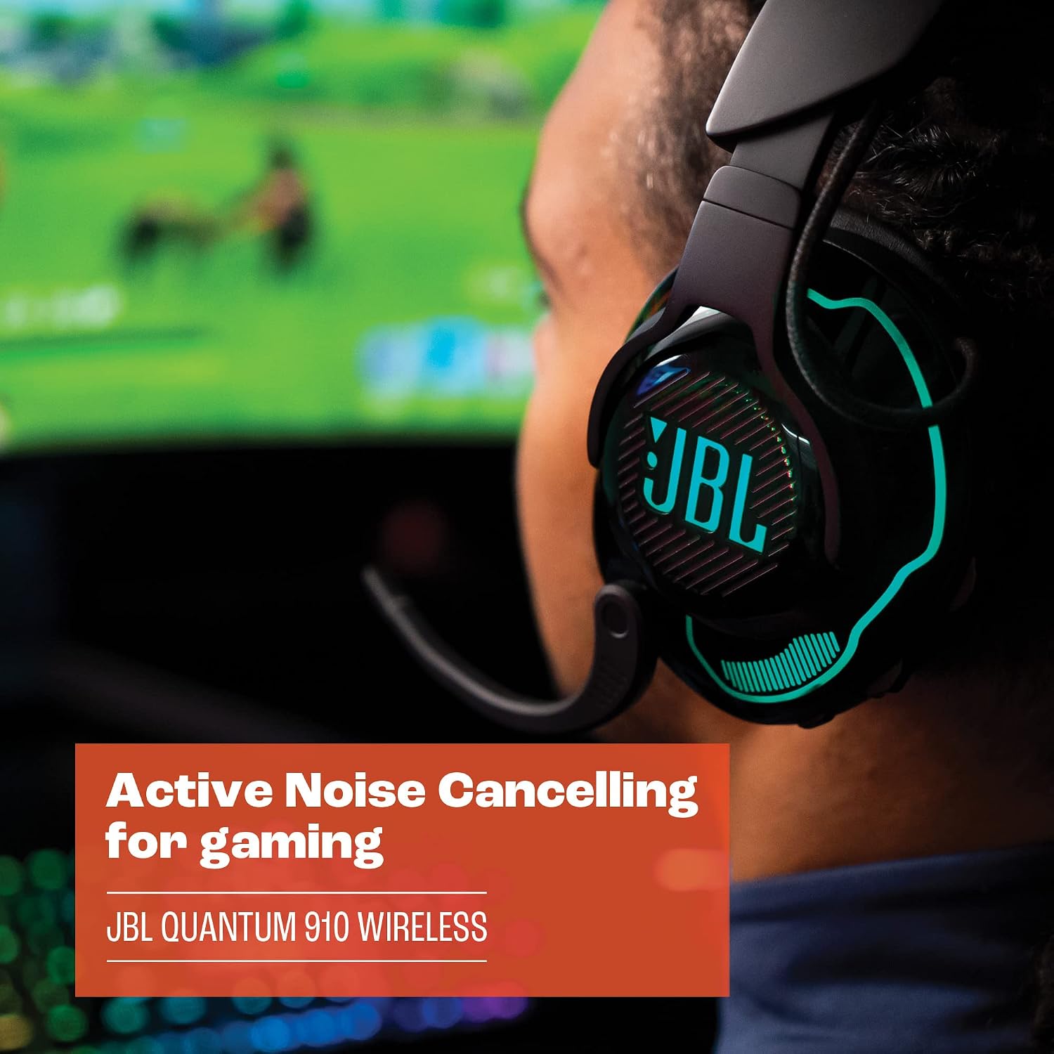 JBL Quantum 910 Wireless Gaming Headset, Black, Large (Renewed)