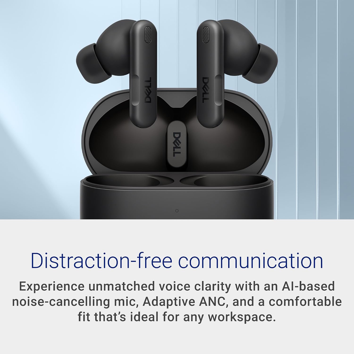 Dell Pro Plus Earbuds - EB525 - True Wireless, Bluetooth 5.3, AI-Based Noise-Cancelling mic, Adaptive ANC, Ear tip Sizes (XS, S, M, L)