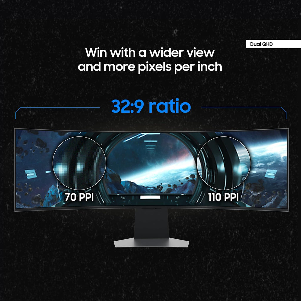 Samsung LS49DG956SNXGO 49 Inch Odyssey OLED Dual QHD Curved Gaming Monitor with 1 Year Amber Protection Extension Plan (2024)