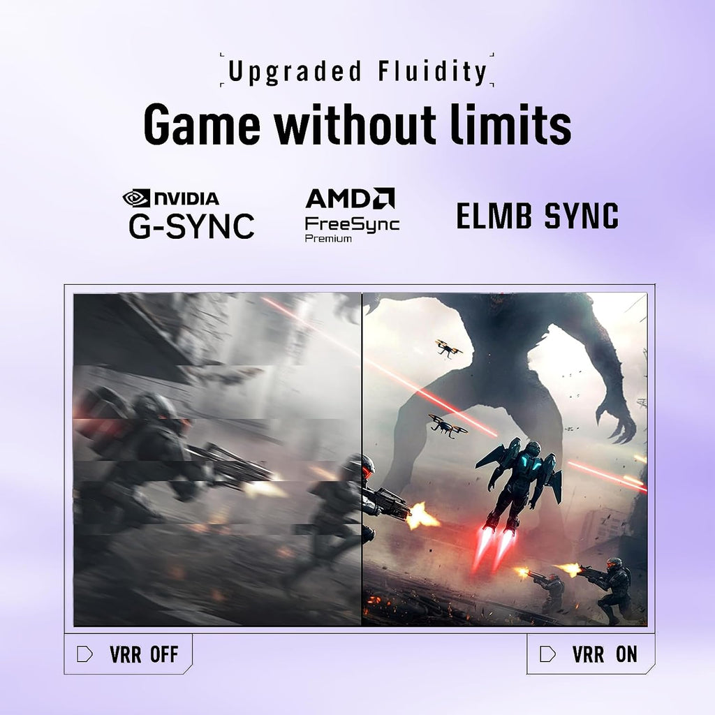 ASUS 24.5' FHD Gaming Monitor, Fast IPS Display, 310Hz, 0.3ms, G-SYNC Compatible, FreeSync Premium, ELMB Sync, 99% sRGB, AI-Powered Gaming Enhancements, Bult-in Speaks, HDMI, DisplayPort