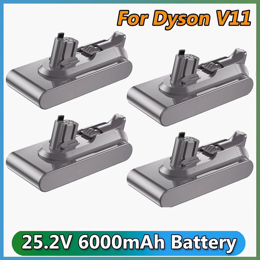 OUTMX 25.2V 6000mAh Compatible for Dyson Battery V11 Vacuum Cleaner - Clip Type Replacement Batteries(3Pcs 6000mAh)