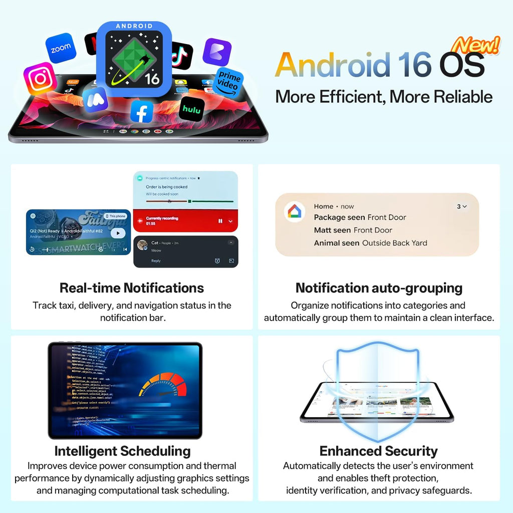 Android Tablet 12 Inch with 𝟑𝟎𝐆𝐁 𝐑𝐀𝐌 𝟏𝟐𝟖𝐆𝐁 𝐑𝐎𝐌, Octa-Core Processor, 2000 * 1200 FHD IPS Touch Screen, 5MP+13MP Dual Camera, 8800mAh Battery, 2K Android 16 Tablet, 2.4G/5G WiFi, BT 5.0