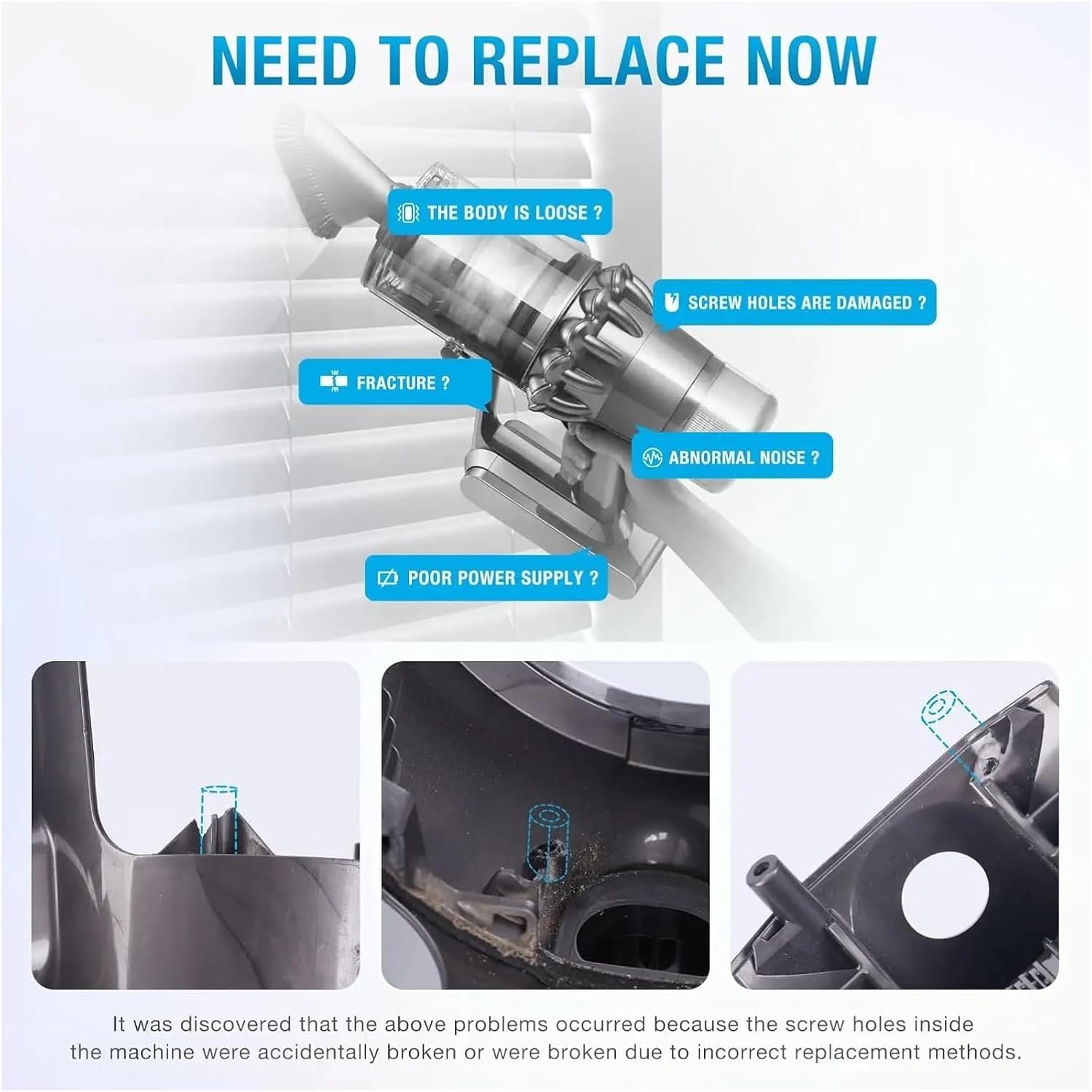 Motor Handle Main Body With Cyclone Assembly，Compatible With Dyson V11 SV14, Replacement Motor Accessories Engine Handle Shell Vacuum Cleaners(With switch)