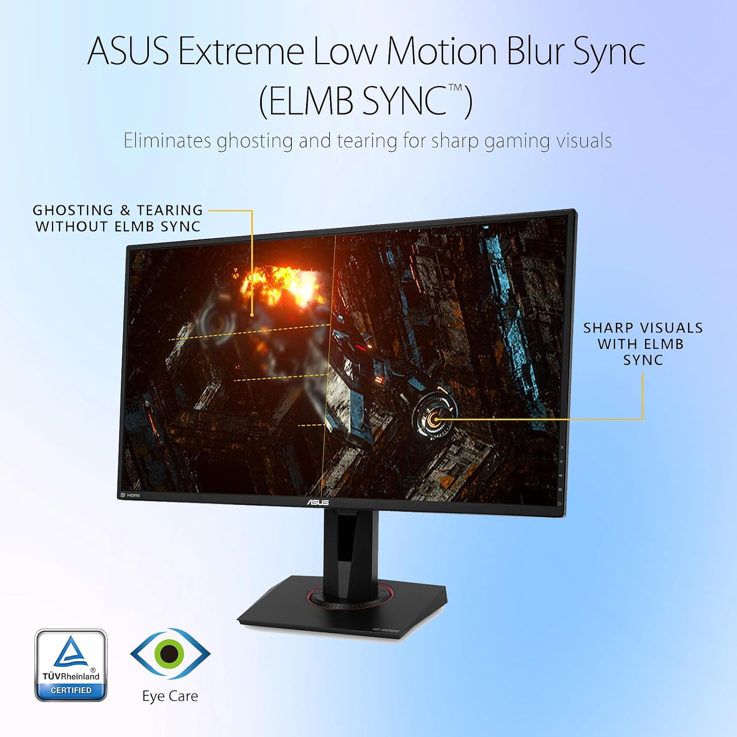 ASUS TUF 27' IPS Gaming Monitor, 2K (2560 x 1440), LED Display, 165Hz, 1ms, G-SYNC, HDR 10, 100% sRGB, Anti-Glare M, VESA Mountable, Ajustable Stand, DisplayPort x1, HDMI x2