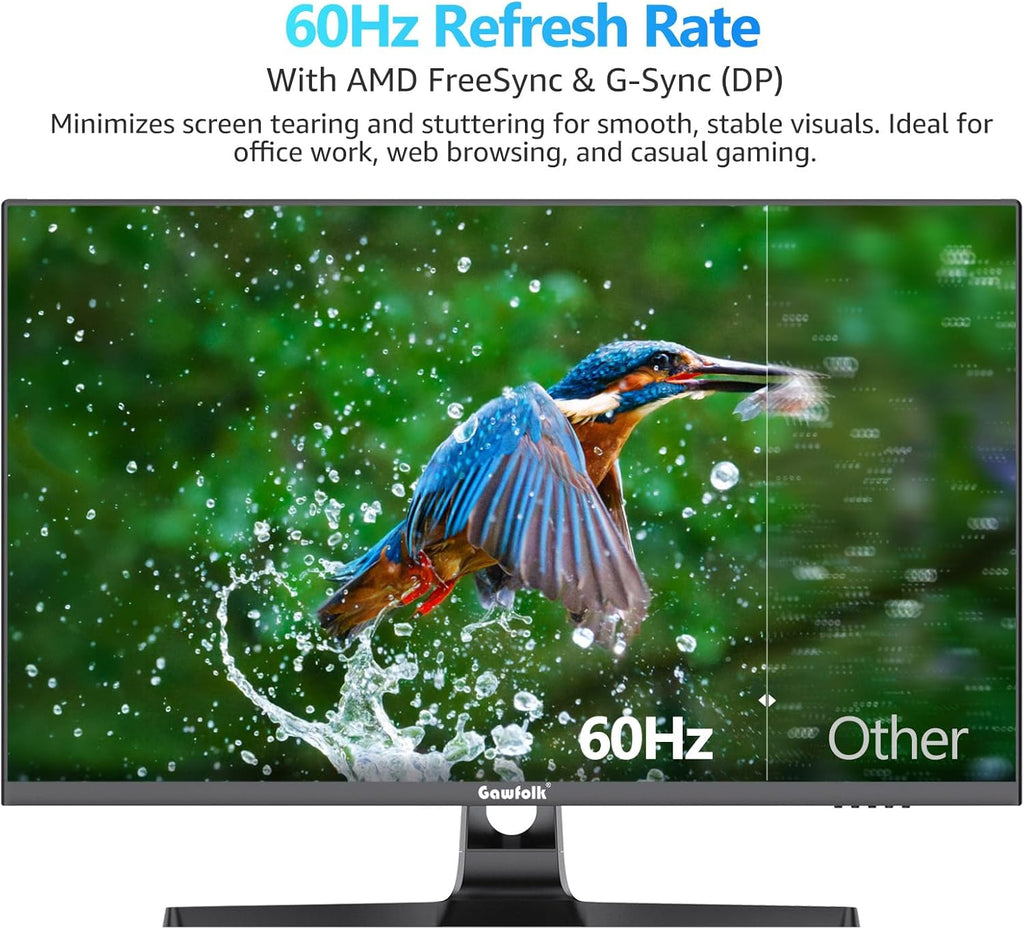 Gawfolk 32 Inch 4K Curved Monitor 60Hz, UHD 3840x2160 PC Monitor with Built-in Speakers, 1500R Computer Screen, FreeSync, Flicker-Free, HDMI/DP, Wall Mountable for Home Office, Gaming, Entertainment