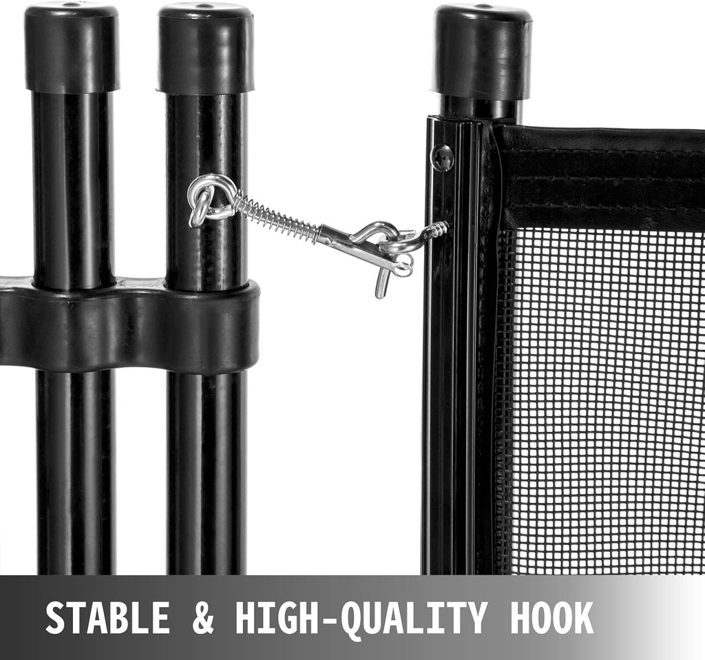 Happybuy Pool Fence, 4FTx 72FT DIY Pool Fences for Inground Pools, Removable Child Safety Pool Fencing, Swimming Pool Fence in Ground for Kids Safety, Black Pool Mesh to Protect Kids